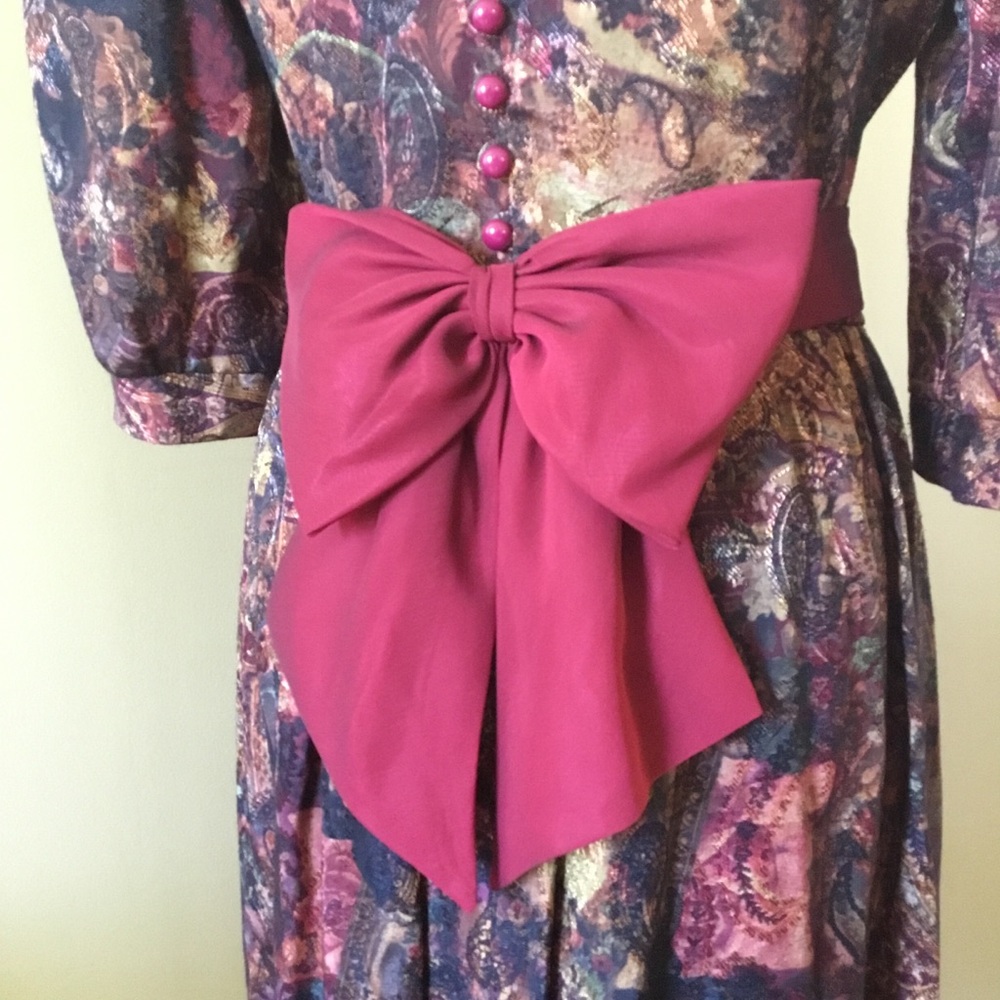 RARE Vintage 80’s Lanz Originals Floral Paisley Cottagecore Maxi Dress - Picture 10 of 15
